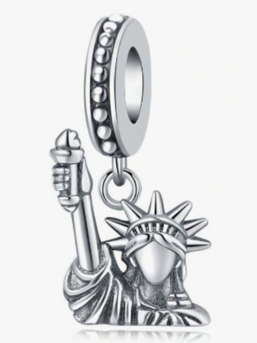 New Silver Statue of Liberty Charm for Pandora type Bracelet